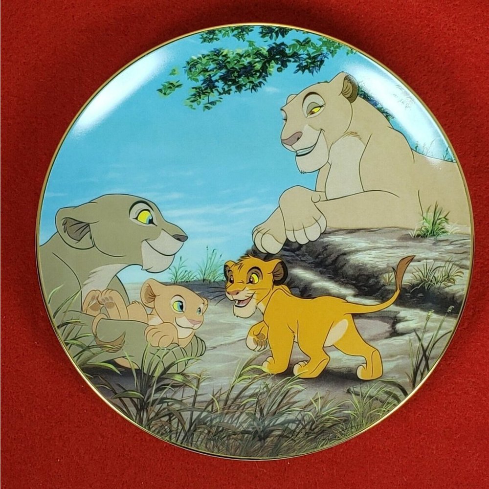The Lion King‎ Collectors Plate "Best Friends" by Bradford MIB+COA